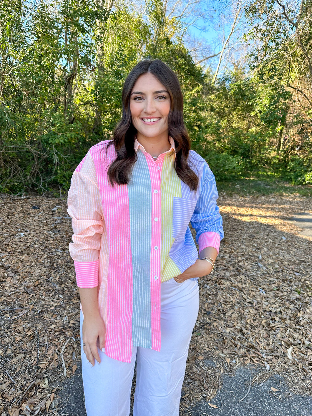 Striped Colorblock Top