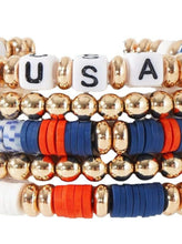 Load image into Gallery viewer, USA bracelet stack
