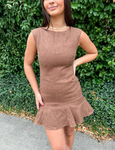 Load image into Gallery viewer, Brown Tweed Dress
