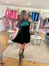 Load image into Gallery viewer, Sequin Green Dress
