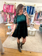 Load image into Gallery viewer, Sequin Green Dress
