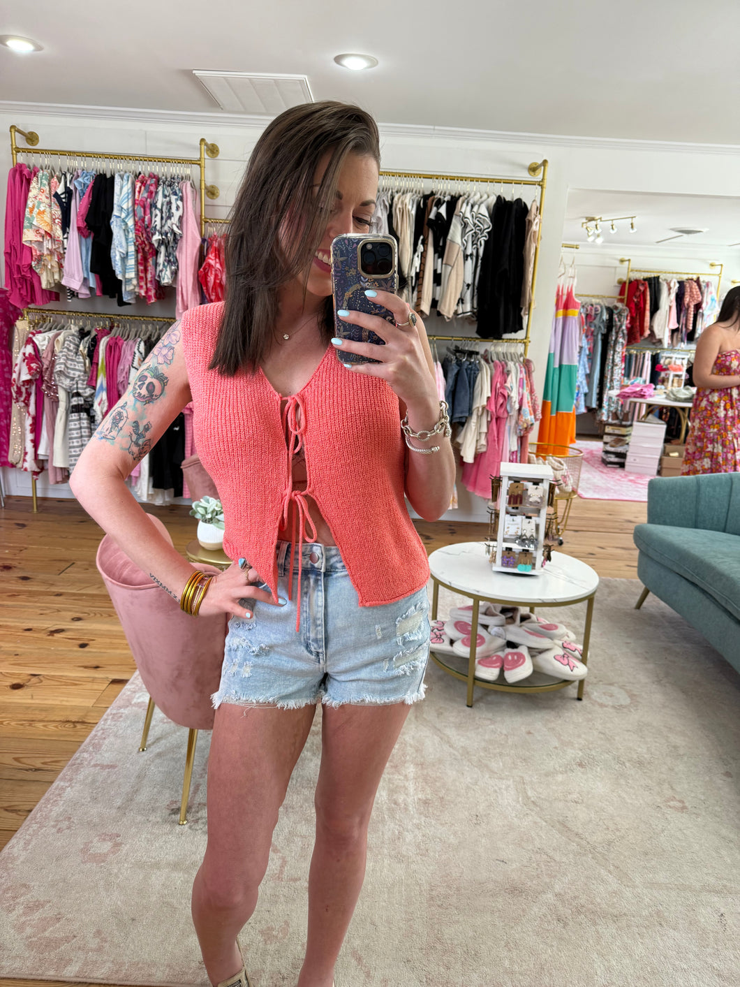 Red Lace Top