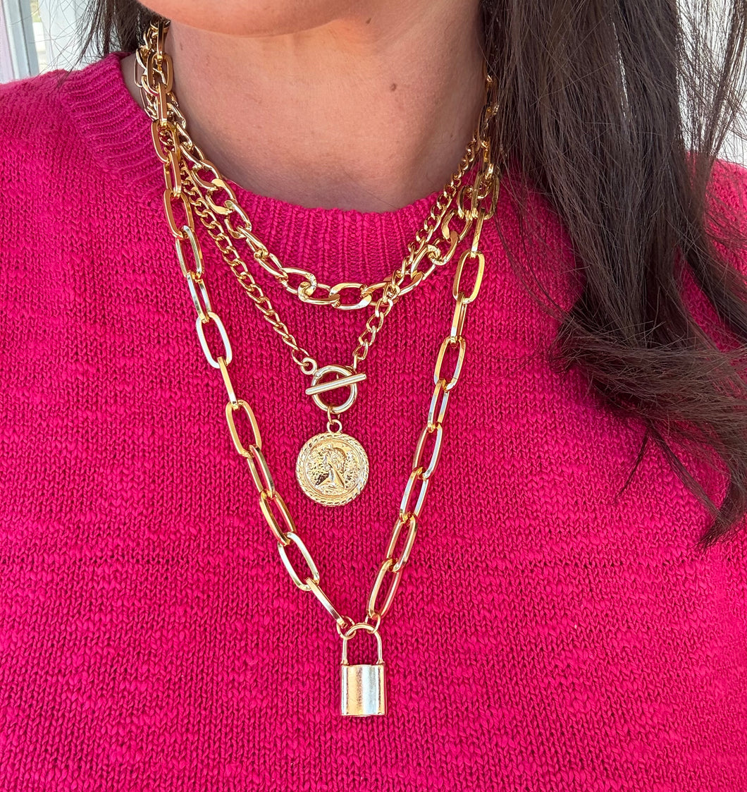 3 pc necklace stack