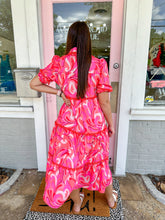 Load image into Gallery viewer, Flirtatious Flutter Midi Dress
