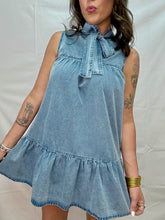 Load image into Gallery viewer, Denim Bow Dress
