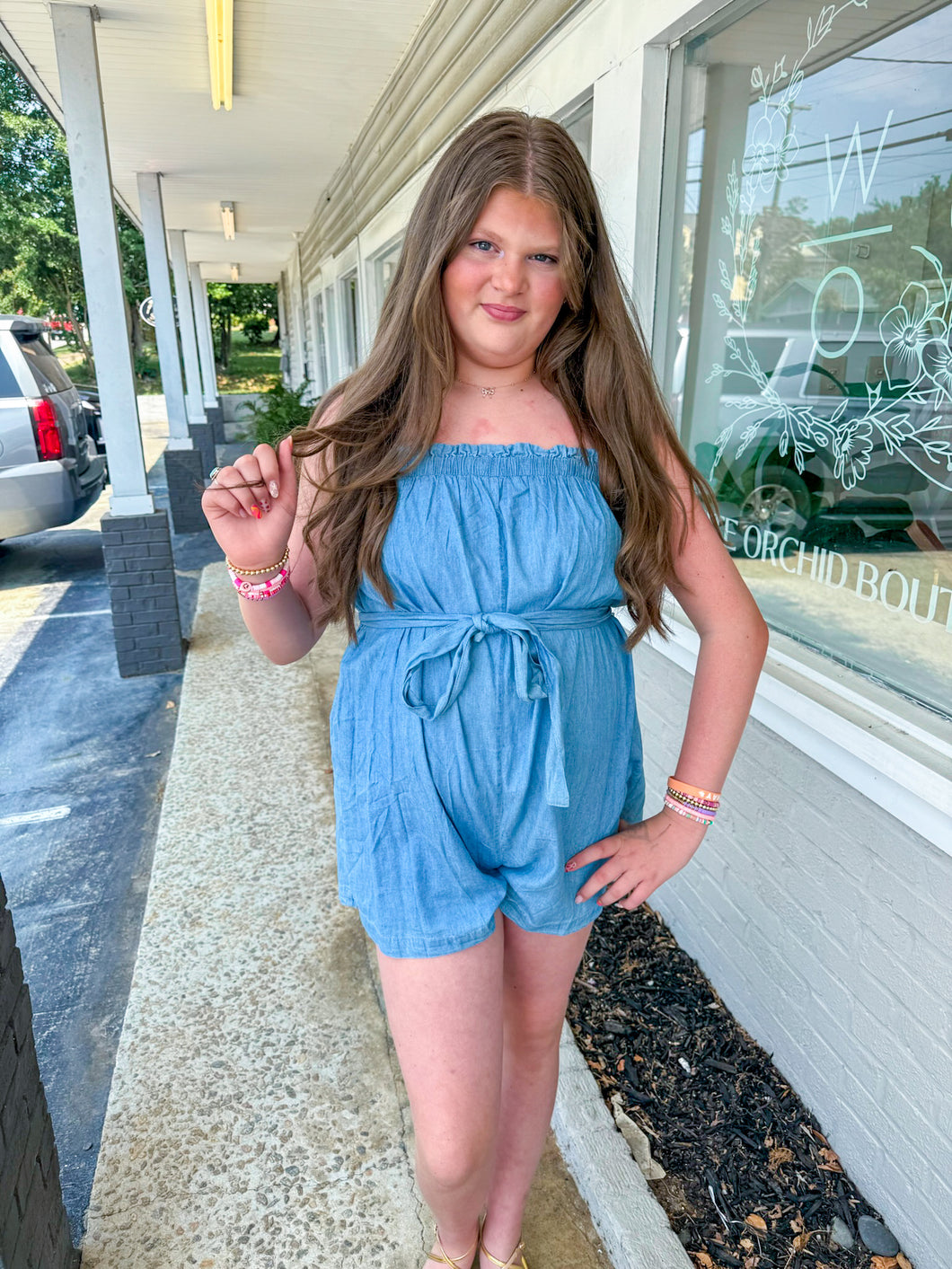 Chambray Romper