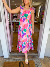 Load image into Gallery viewer, Pink Brush Stroke Dress
