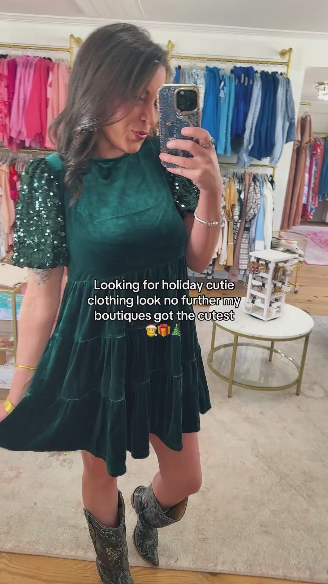 Sequin Green Dress